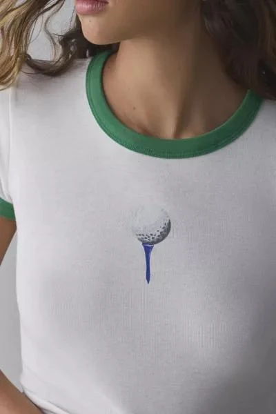 BDG BDG Too Perfect Tee Time Graphic Ringer Baby Tee 2