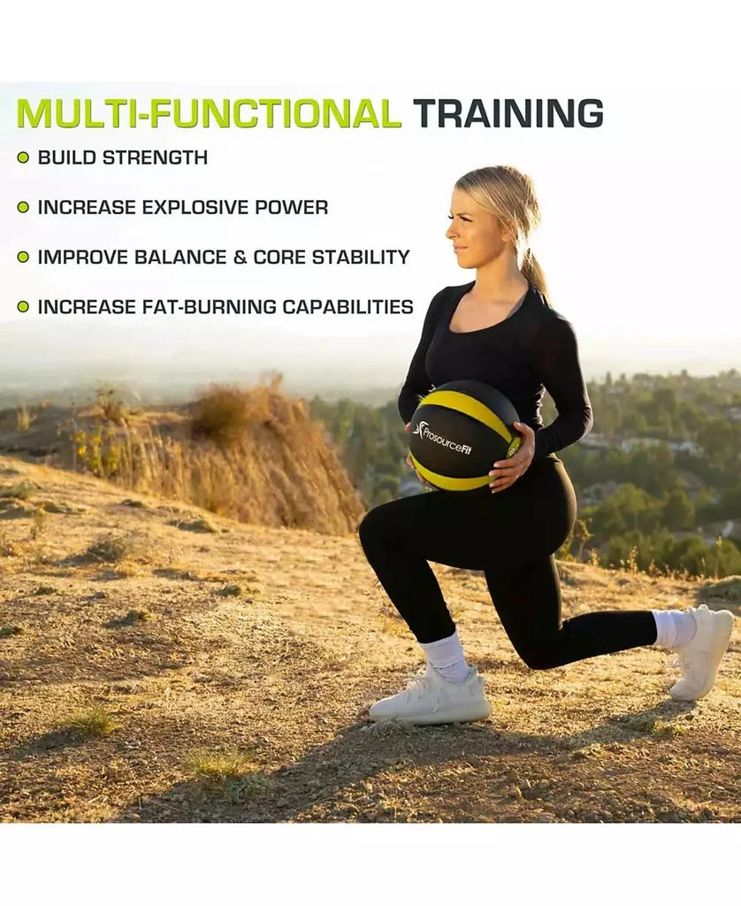 ProsourceFit Rubber Medicine Ball, 6 lb 5