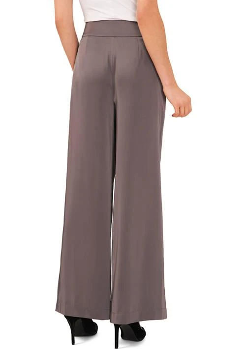 CeCe Womens Wide Leg Side Zip Pants 2