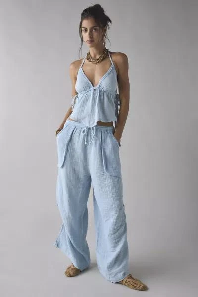 Out From Under Out From Under Ocean Air Gauze Halter Babydoll Cami 4