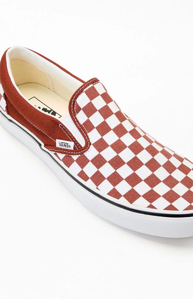 Vans Brown Checkerboard Slip-On Shoes 6