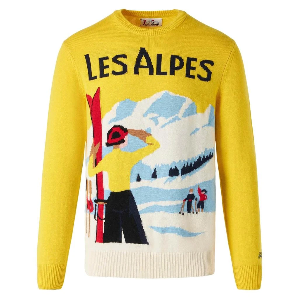 Mc2 Saint Barth Man Sweater With Les Alpes Postcard 2