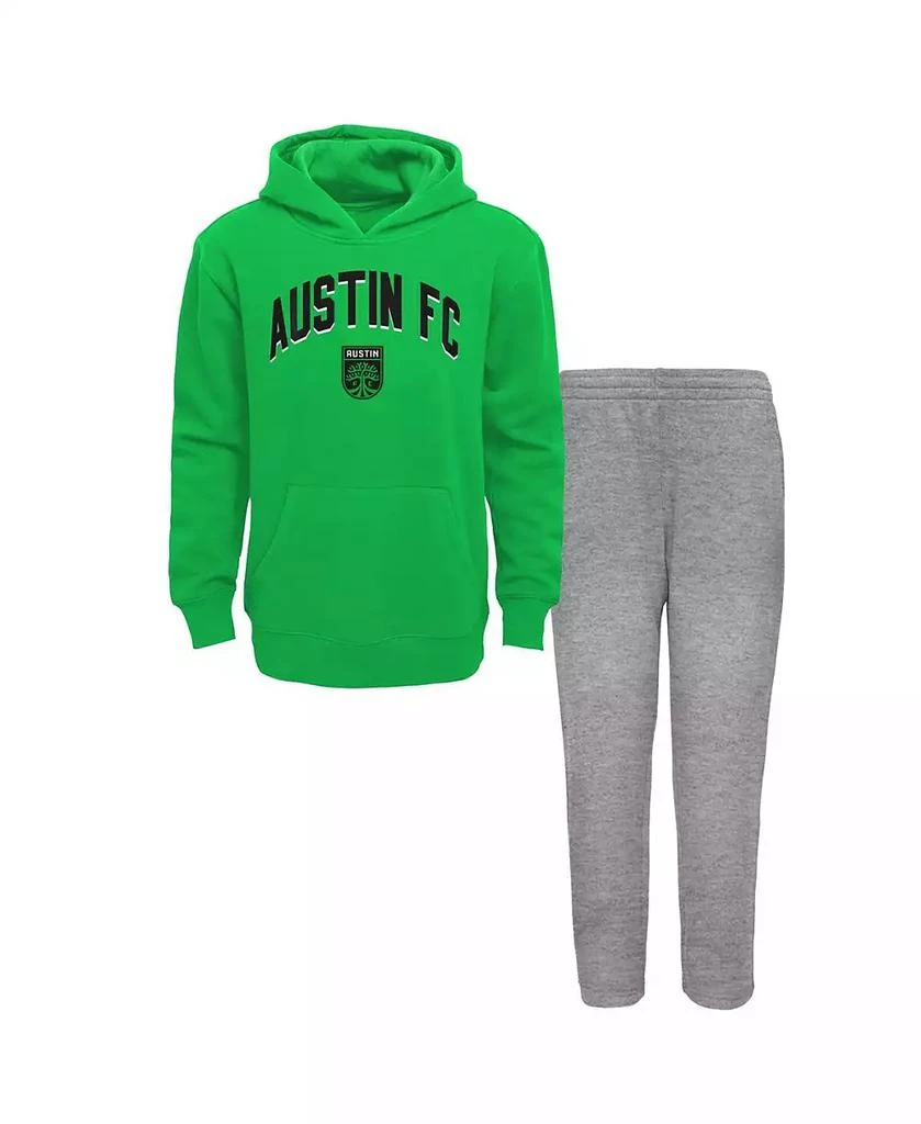 Outerstuff Big Boys Green, Gray Austin FC Play-By-Play Pullover Fleece Hoodie and Pants Set 1