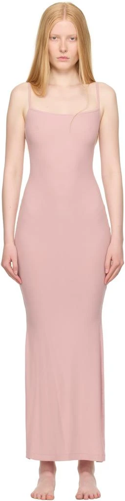 SKIMS Pink Soft Lounge Long Slip Maxi Dress 1
