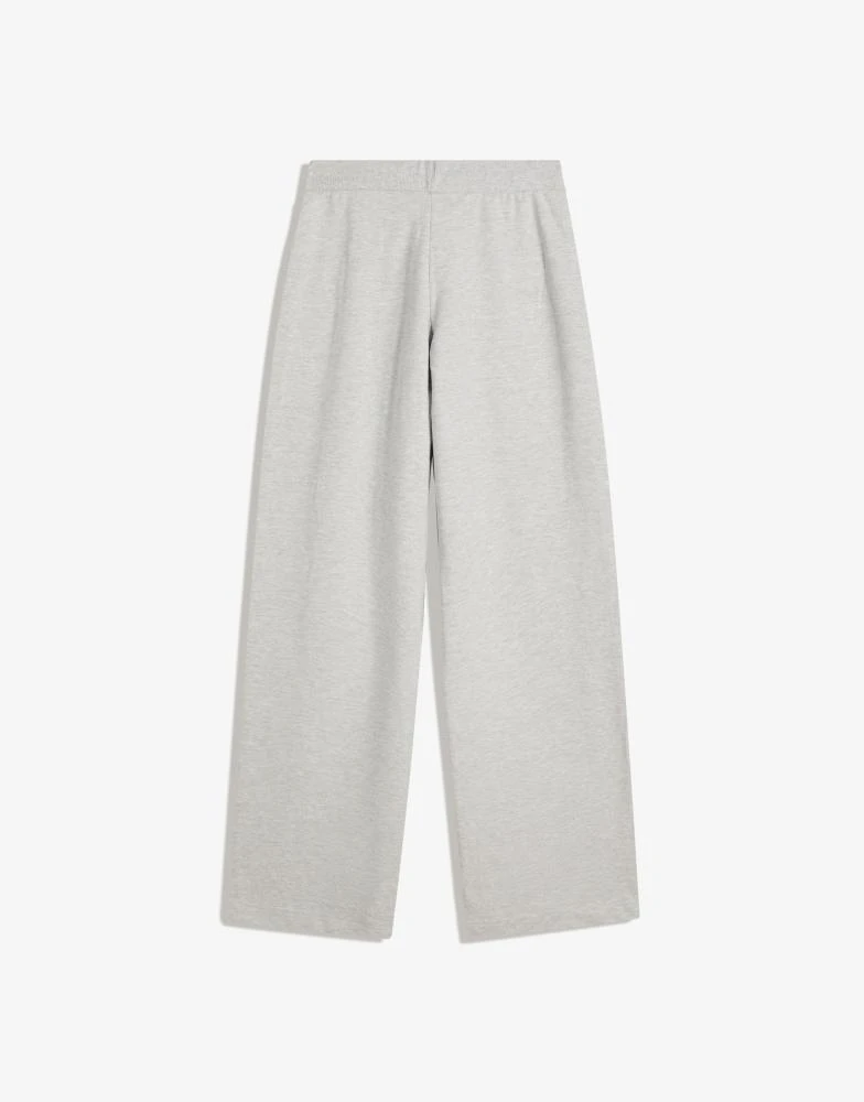 Bershka Bershka Plush jersey trousers in light grey 4