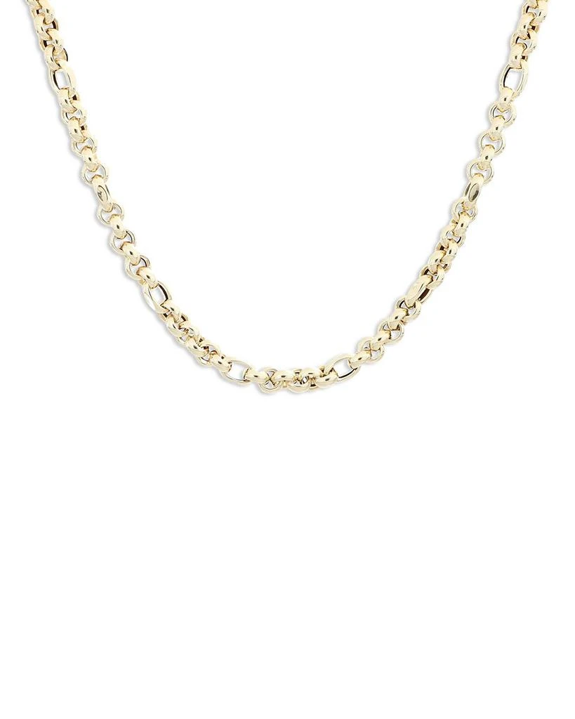 Bloomingdale
s Fine Collection Rolo Figaro Chain Link Necklace in 14K Yellow Gold, 18" 1