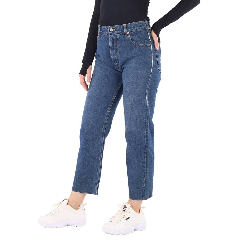 Mm6 Maison Margiela MM6 Ladies Straight-Leg Washed Jeans