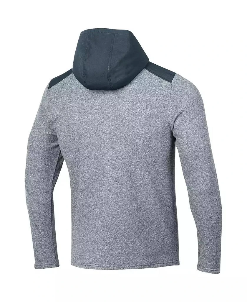 Under Armour Men's Gray Notre Dame Fighting Irish Survivor Fleece Hoodie Quarter-Zip Jacket 3