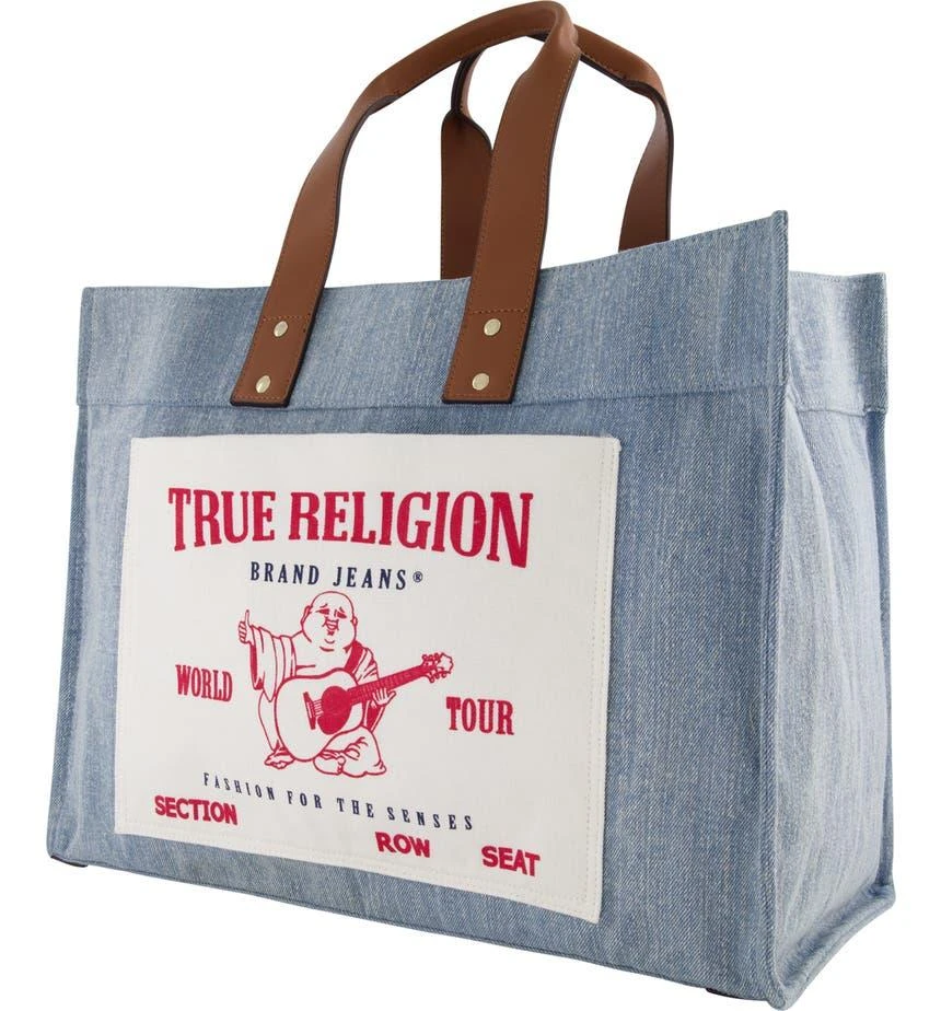 True Religion Large Denim Tote Bag 6