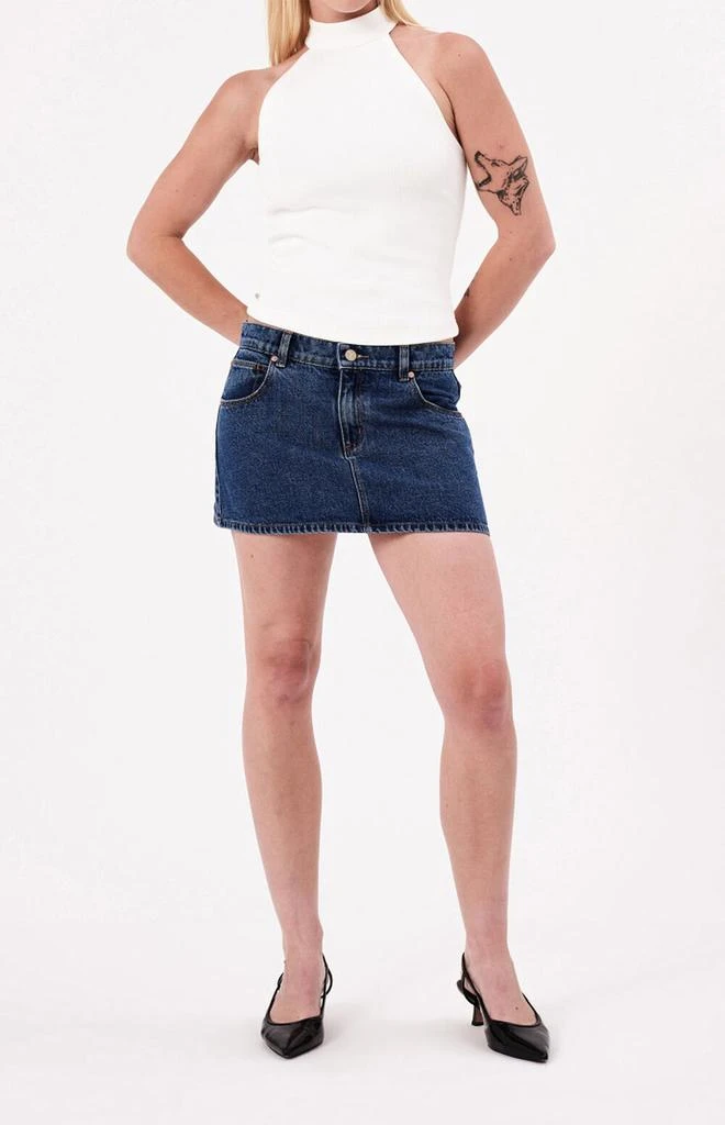 ABRAND Bella 99 Low Rise Denim Mini Skirt 2
