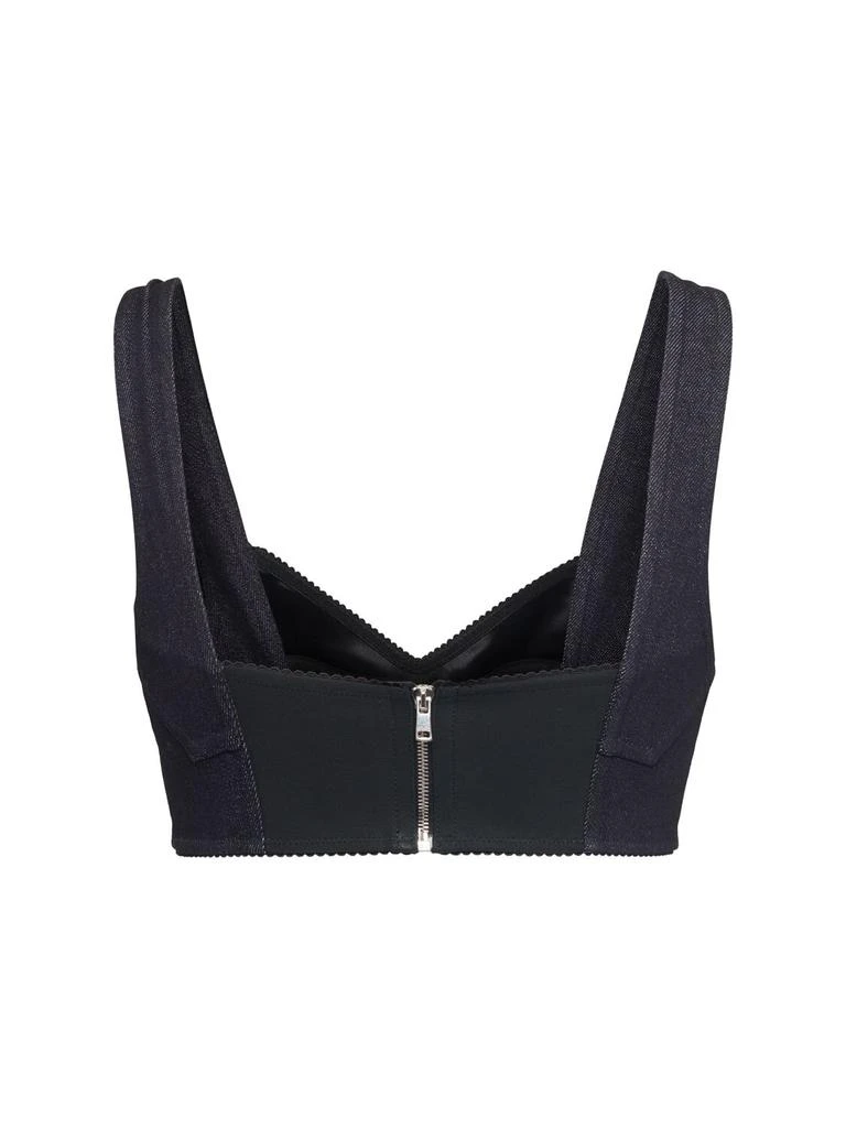 Dolce & Gabbana Cotton Denim Bra Top 3