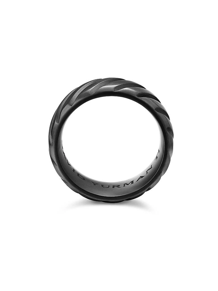 David Yurman Modern Cable Band Ring in Black Titanium, 9mm 5
