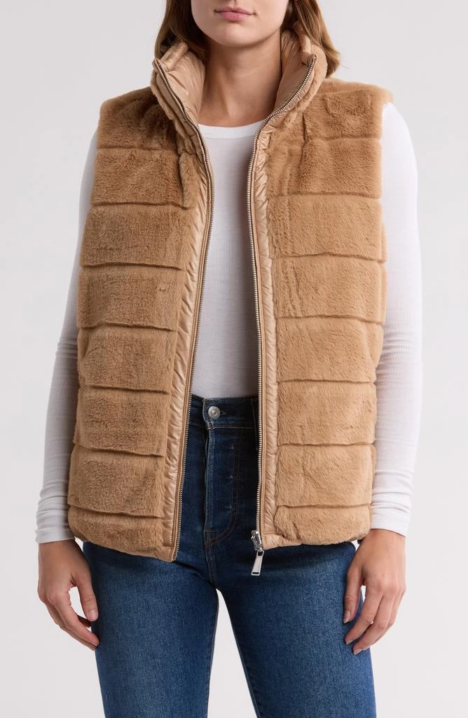 BCBG Reversible Faux Fur Puffer Vest 3
