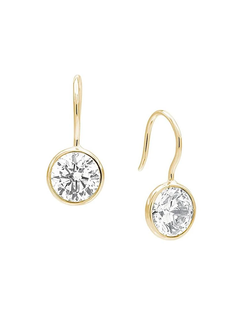 Shashi 14K Gold Vermeil 
Cubic Zirconia Drop Earrings