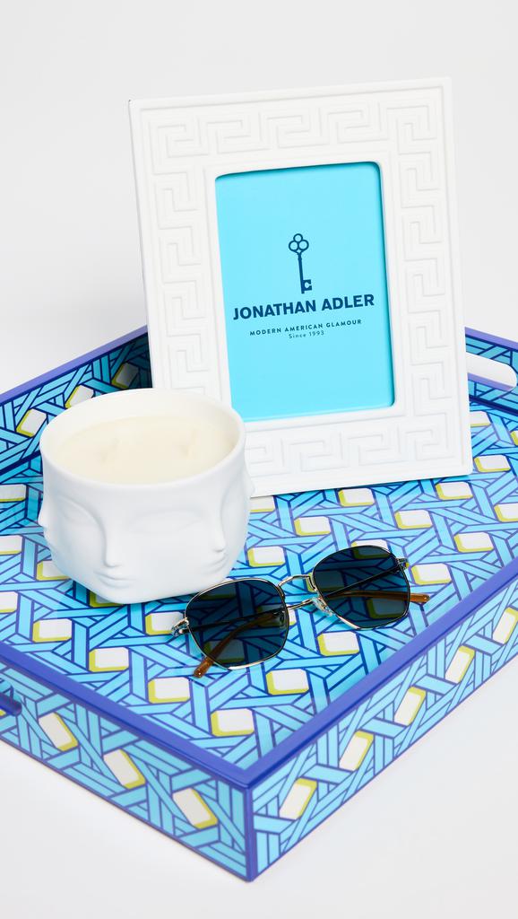 Jonathan Adler Basketweave Lacquer Tray