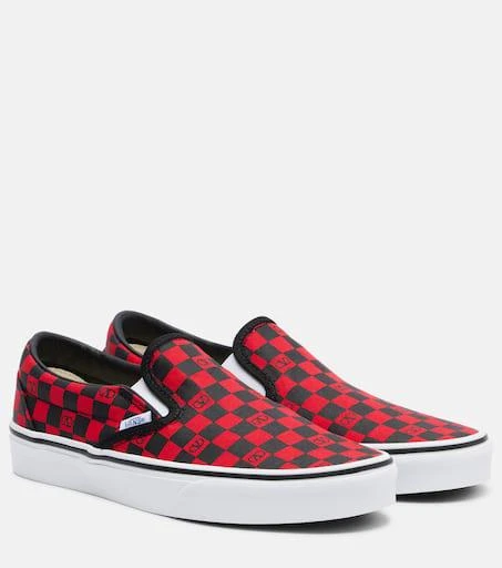 Valentino x Vans VLogo checked canvas slip-on sneakers