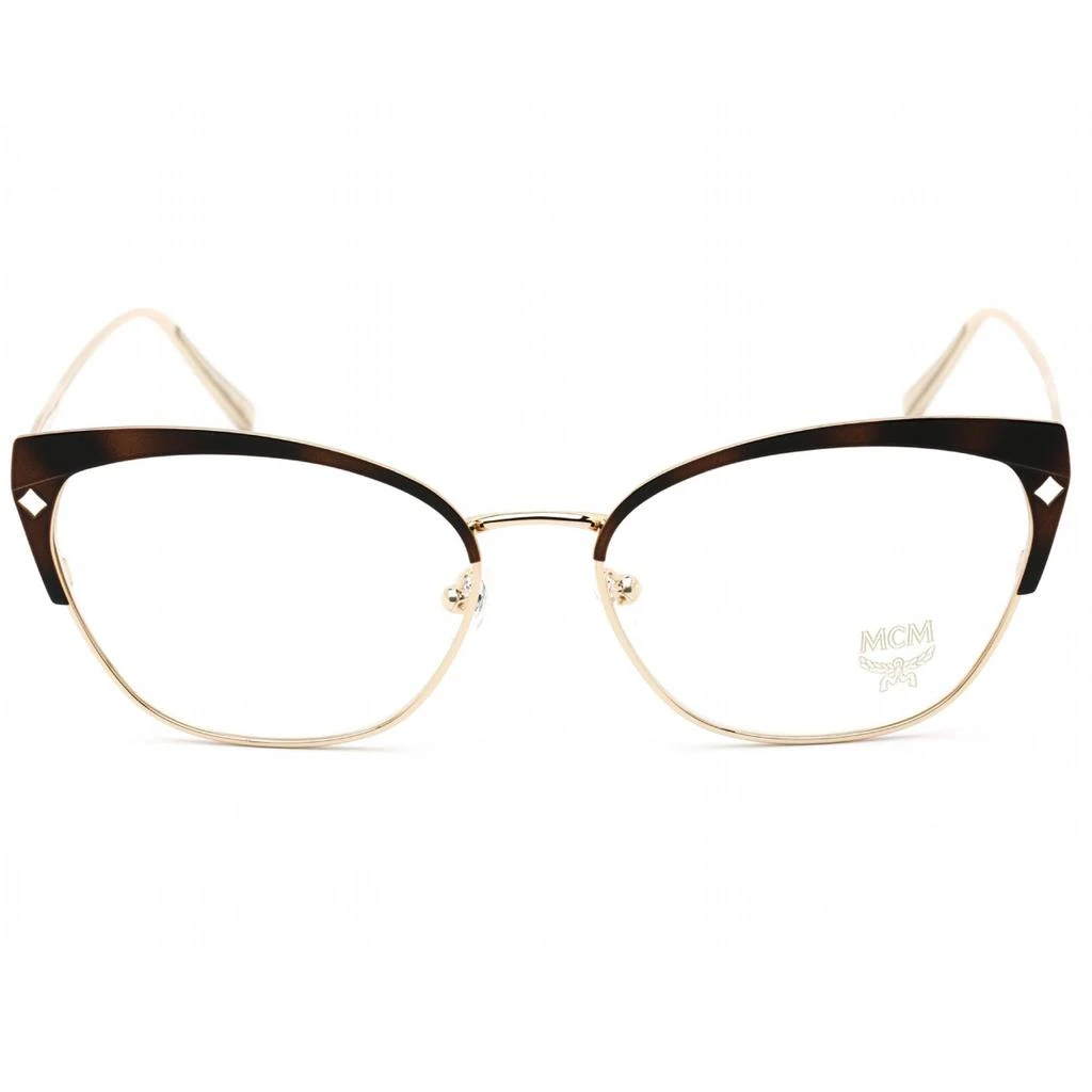 MCM MCM Women's Eyeglasses - Clear Demo Lens Gold/Havana Cat Eye Frame | MCM2113 723 2