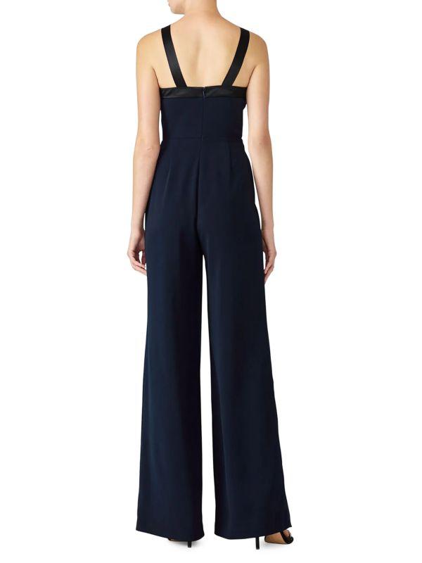 Jay Godfrey Dryden Bow Pleated Jumpsuit