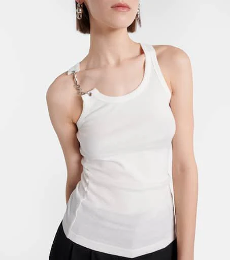 Acne Studios Chain-detail cotton jersey tank top 5