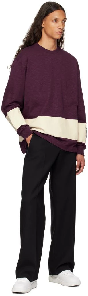 Burberry Purple EKD Stripe Long Sleeve T-Shirt 4