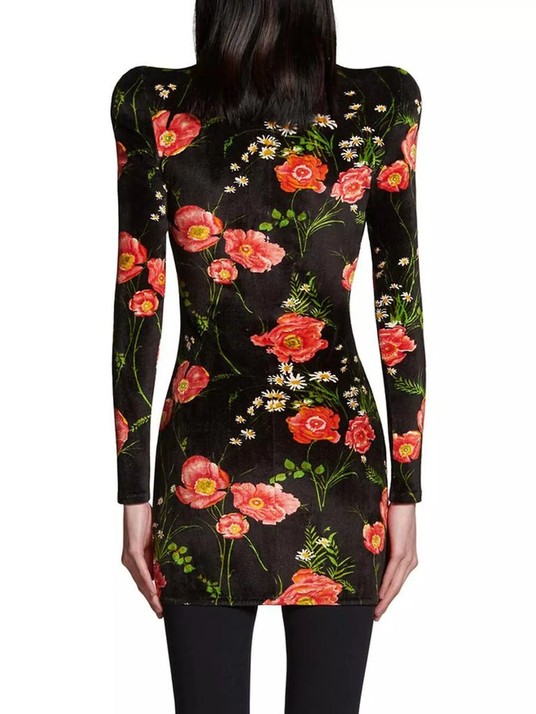 Balenciaga Poppy Velvet Turtleneck Dress 5