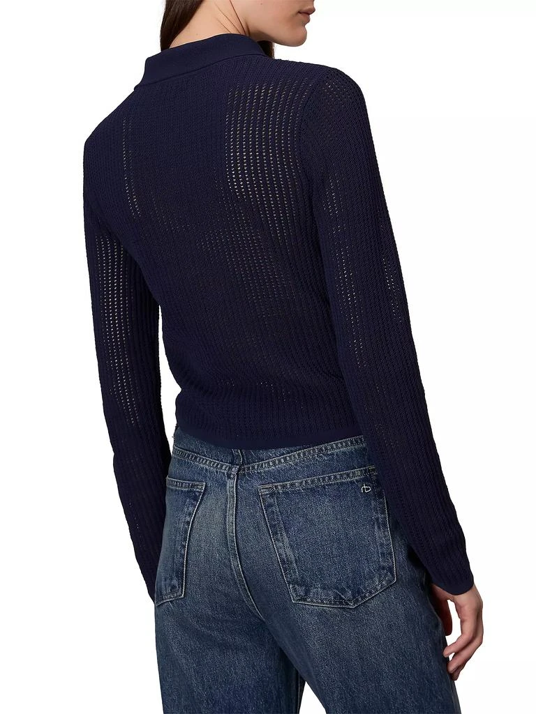 Rag & Bone Viola Cotton-Blend Knit Polo Sweater 5