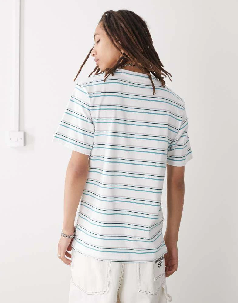 Columbia Columbia Somer Slope II striped  t-shirt in blue and white 4