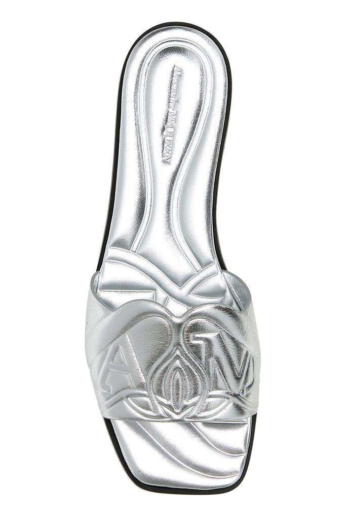 サンダル・ミュール ALEXANDER MCQUEEN Silver Leather Slippers Alexander McQueen Silver leather slippers - Slippers