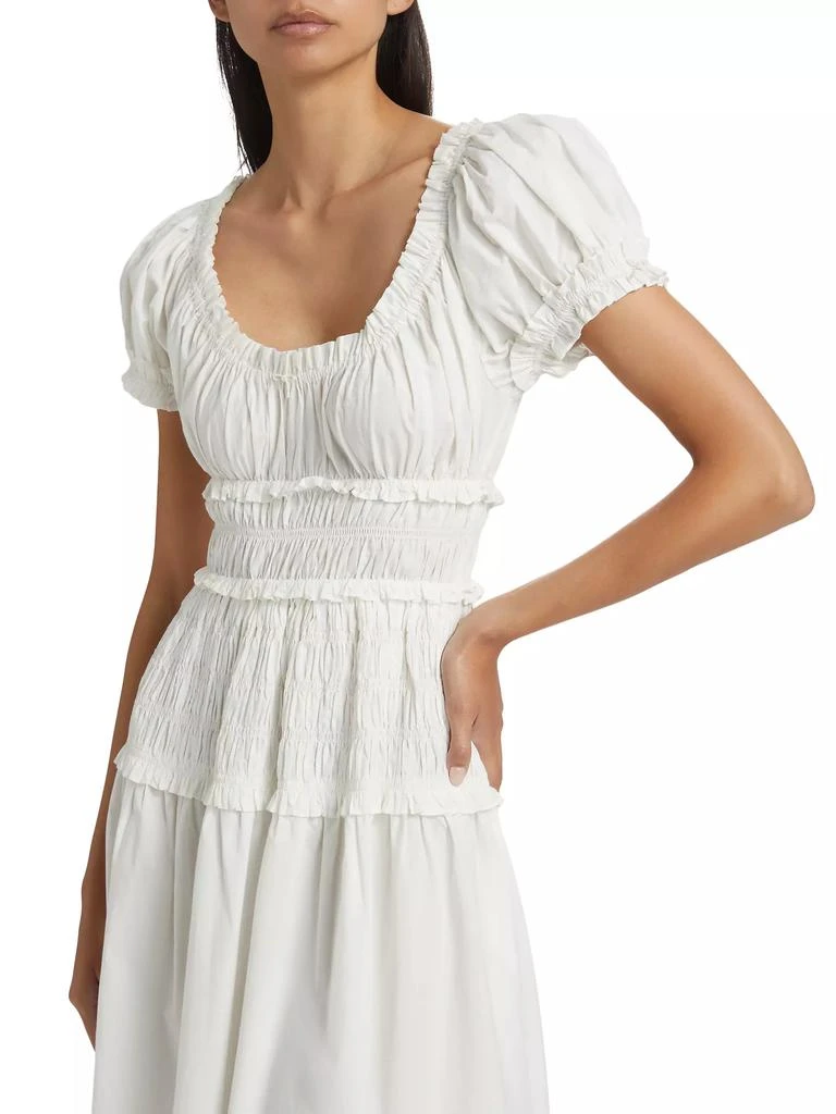 DÔEN Leanne Ruched Cotton Maxi Dress 6
