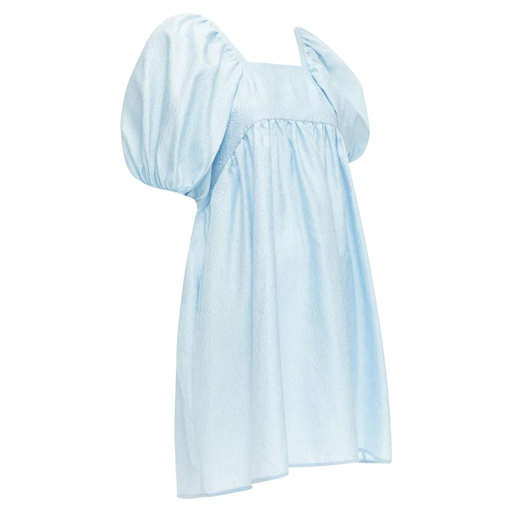 CECILIE BAHNSEN silk blend rose silk jacquard puff babydoll dress 3