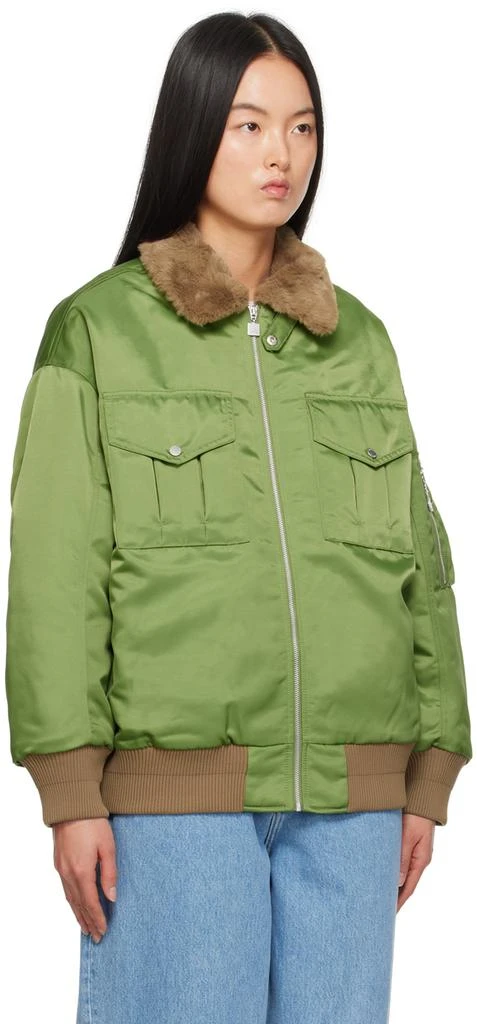 Jordan Green Zip Bomber Jacket 2
