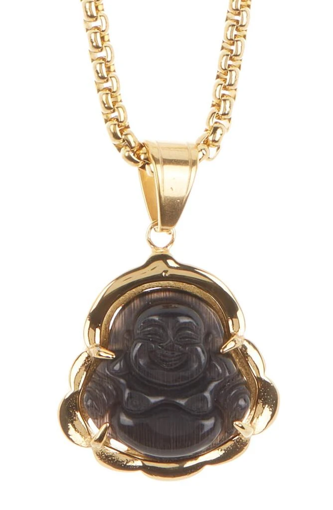 EYE CANDY LOS ANGELES Men's Leo Buddha Pendant Necklace 1