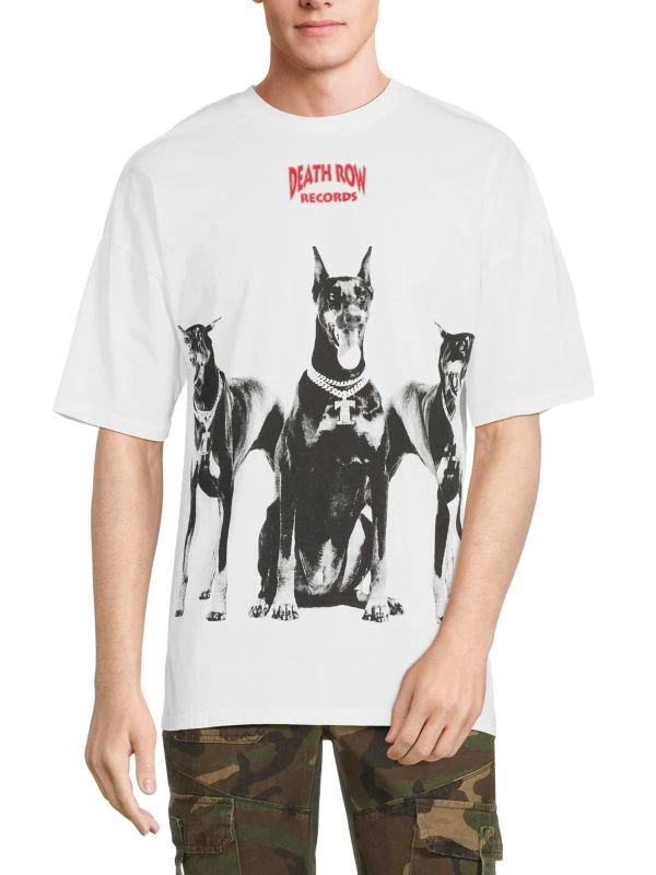 Death Row Records Doberman Dog Print Tee 1
