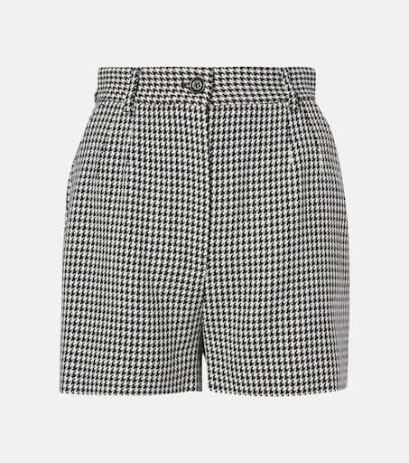 Dolce 
Gabbana Houndstooth high-rise wool-blend shorts 1