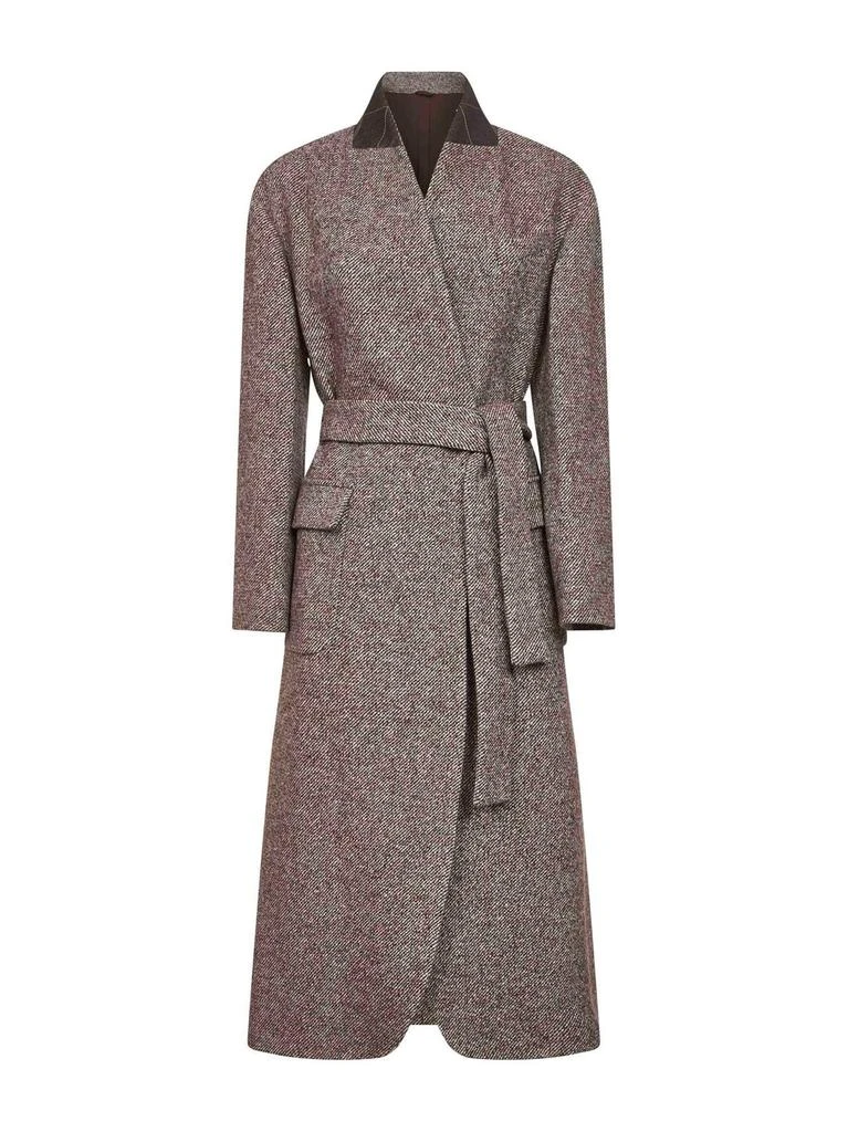 Brunello Cucinelli Brunello Cucinelli Long Sleeved Belted Coat from Cettire