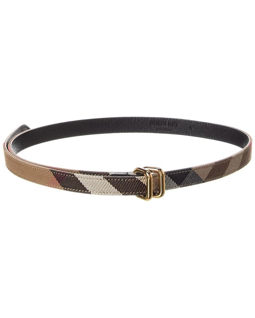 Shop Reversible Check Canvas Leather Belt on Sale at BeyondStyle