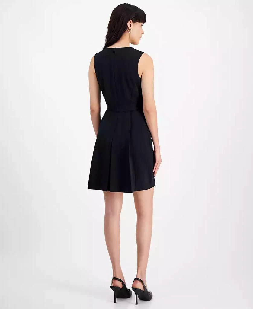Tahari Women's Sleeveless Button A-Line Dress 3