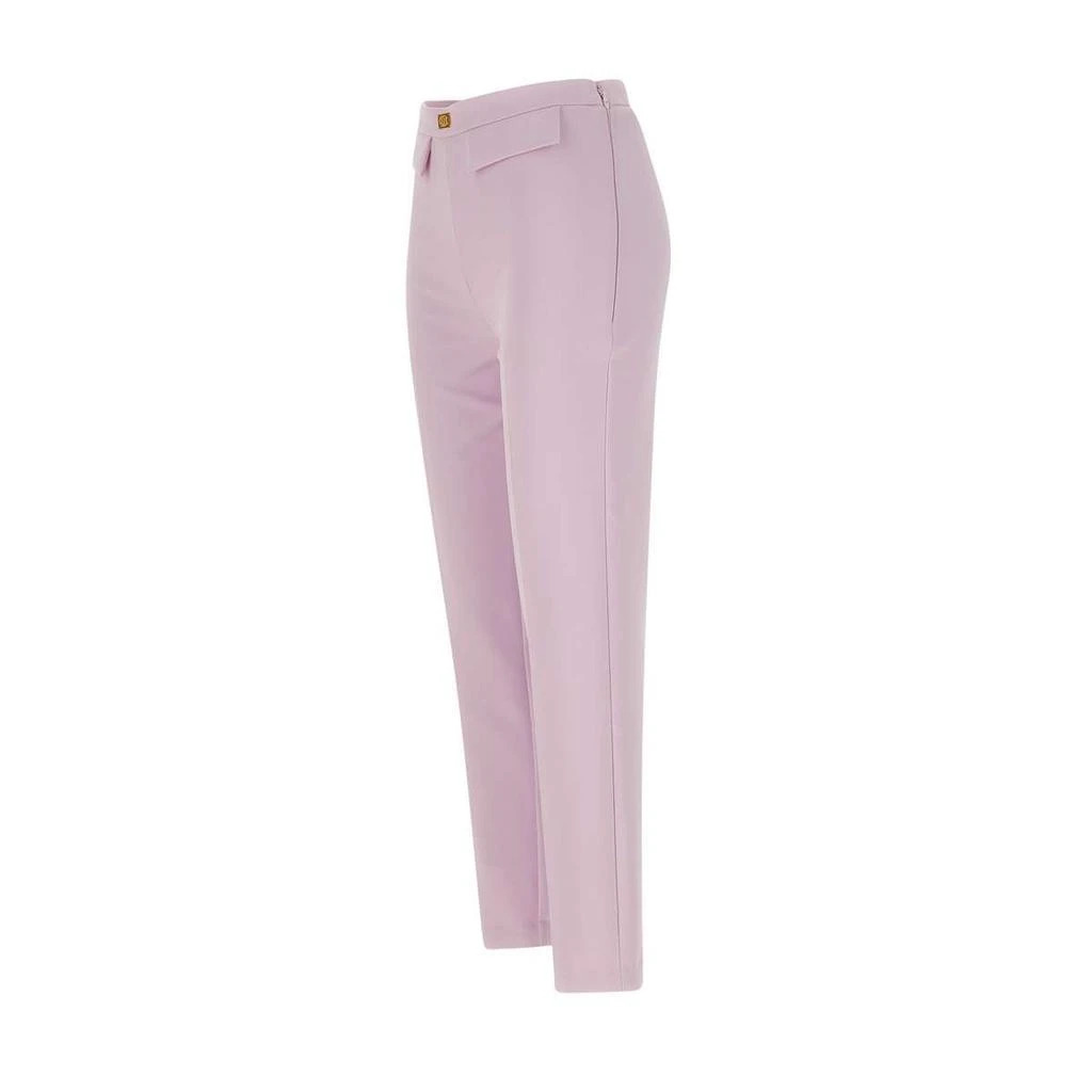 ELISABETTA FRANCHI Elisabetta Franchi Logo Plaque Crêpe Slim Fit Trousers 3