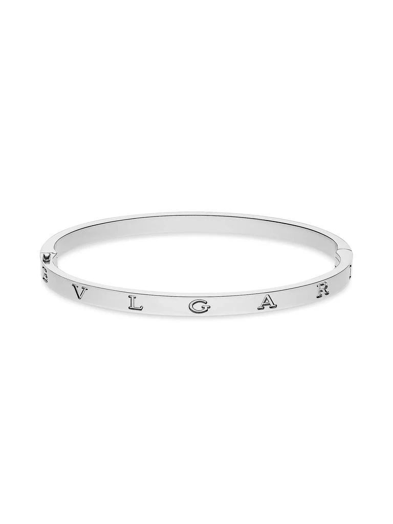 BVLGARI B.zero1 18K White Gold Logo Bangle Bracelet 4