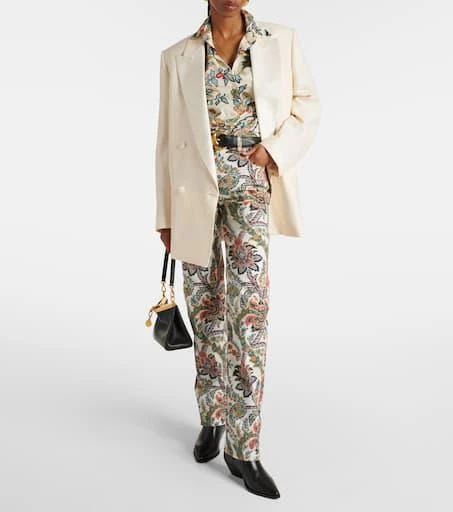 ETRO Printed mid-rise straight jeans 2
