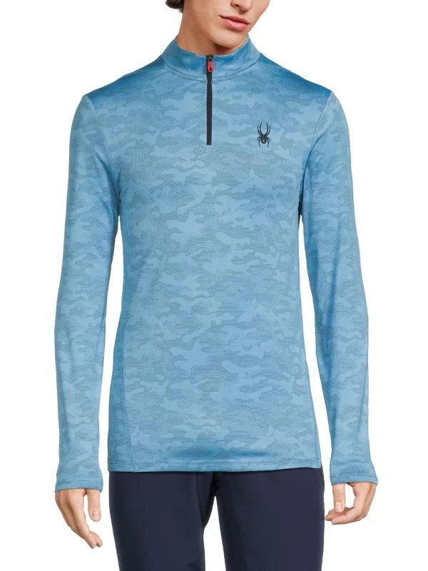 Spyder Logo Zip Up Pullover 1