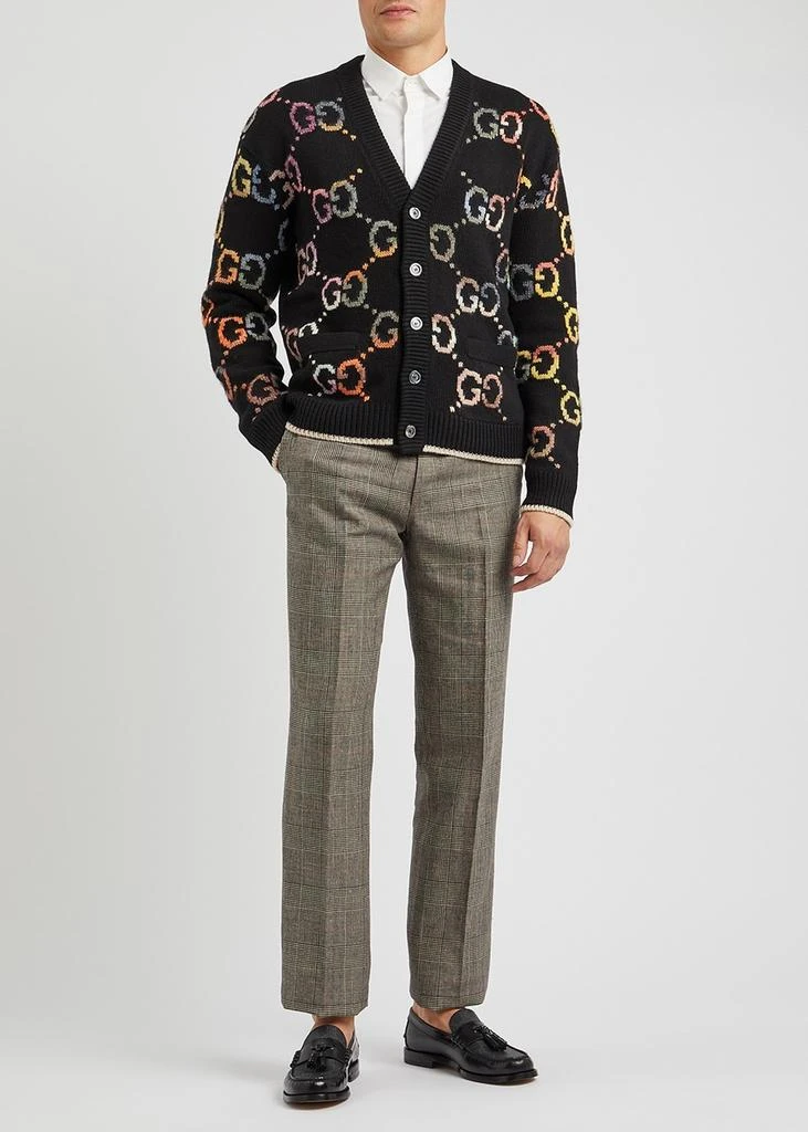 Gucci Checked wool-blend trousers 4