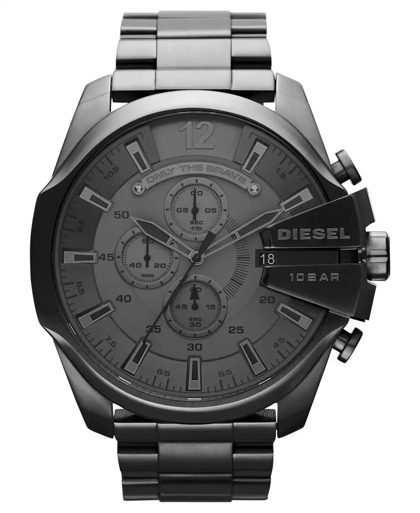 Diesel Men's Chronograph Gunmetal Ion-Plated Stainless Steel Bracelet Watch 51mm DZ4282 1