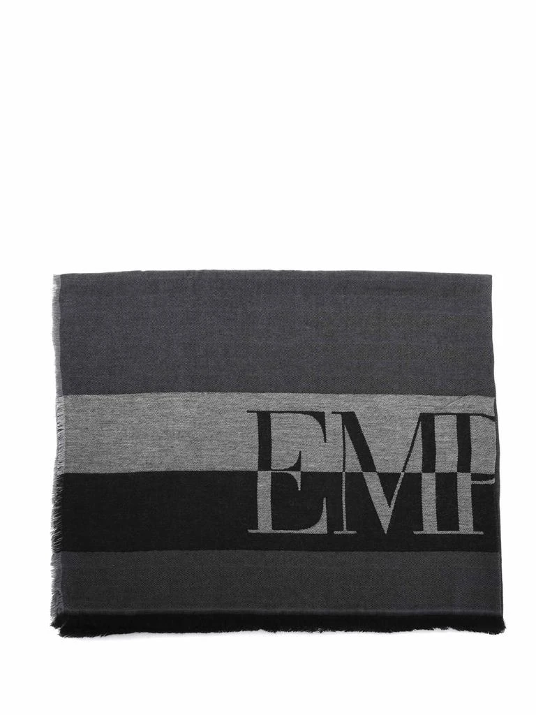 Emporio Armani Gradient Grey Scarf 2
