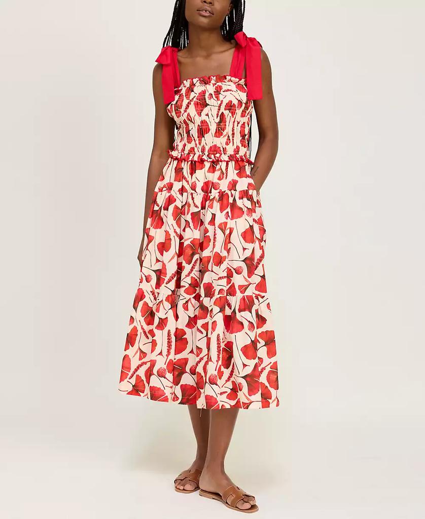 En Saison Women's Josie Smocked Printed Midi Dress