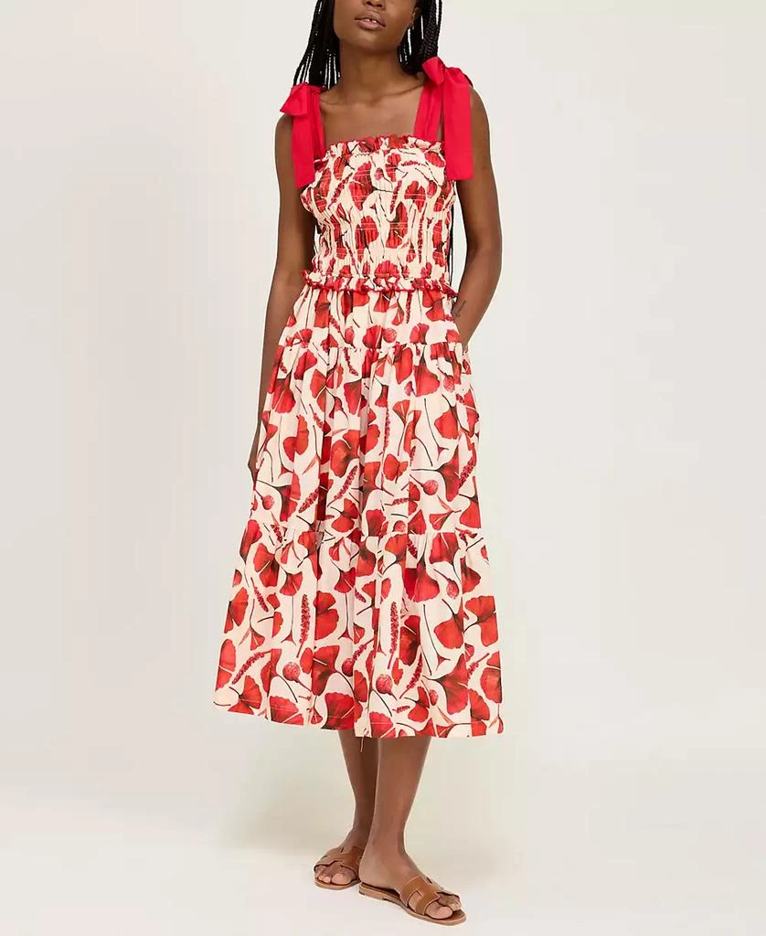 En Saison Women's Josie Smocked Printed Midi Dress 1