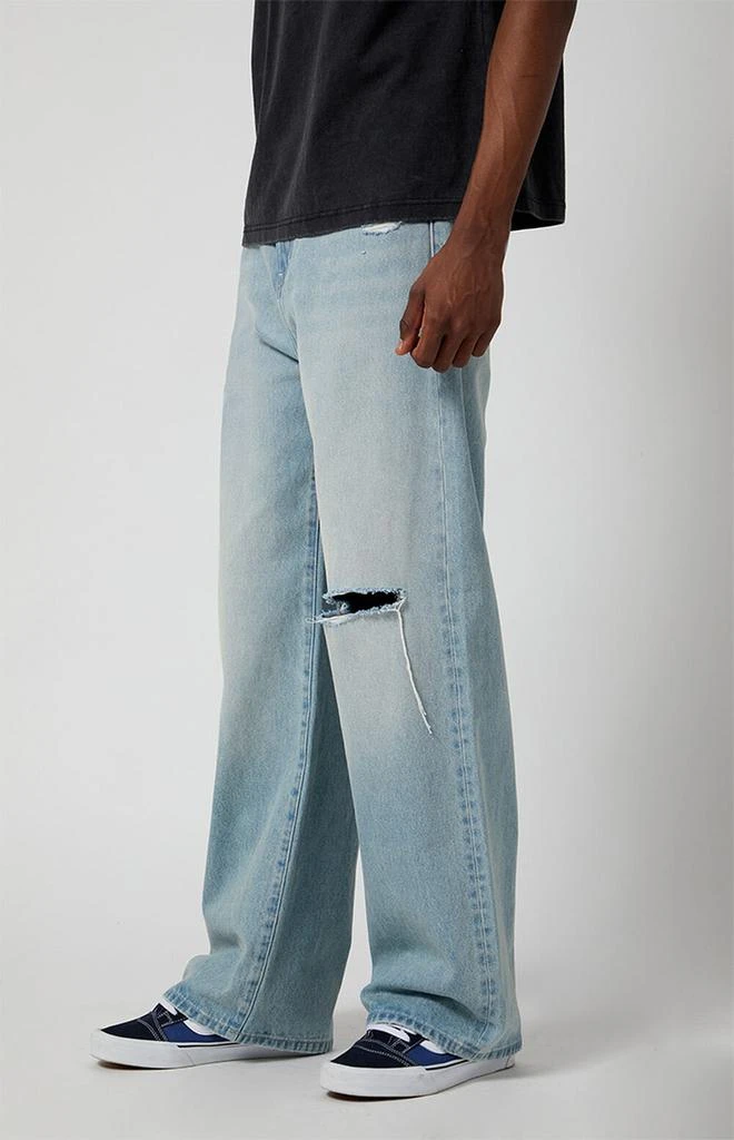 PacSun Blake Extreme Baggy Jeans Ripped Light Indigo 3