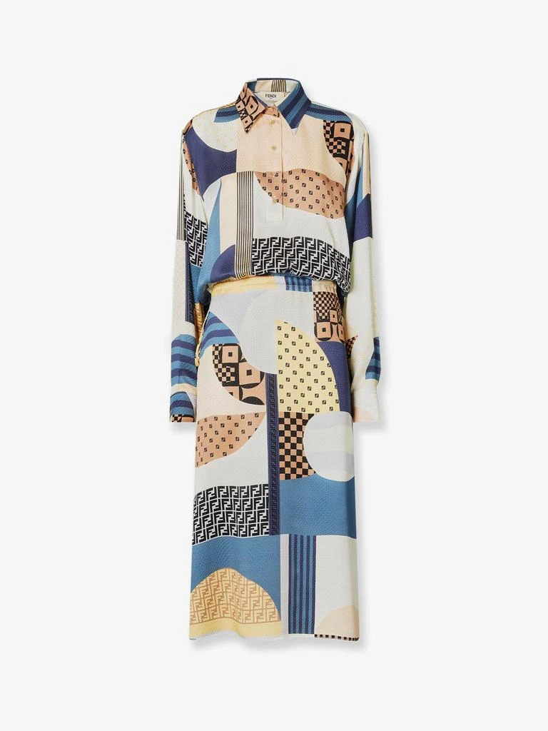 Fendi Patchwork silk dress 1