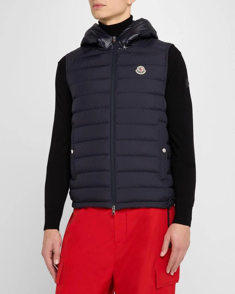 Moncler Men's Bourget Hooded Down Vest 4