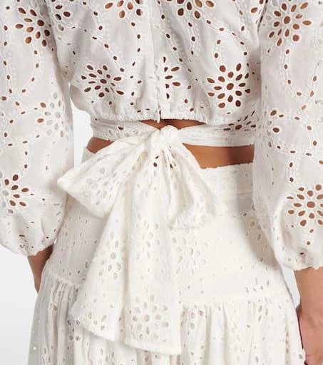 Alexandra Miro Broderie anglaise cotton crop top 5